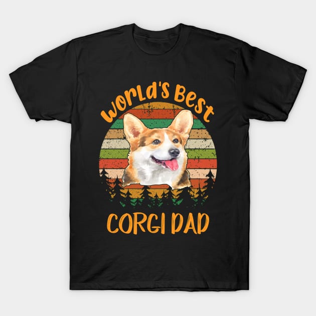 World'S Best Corgi Dad (289) T-Shirt by Darioz